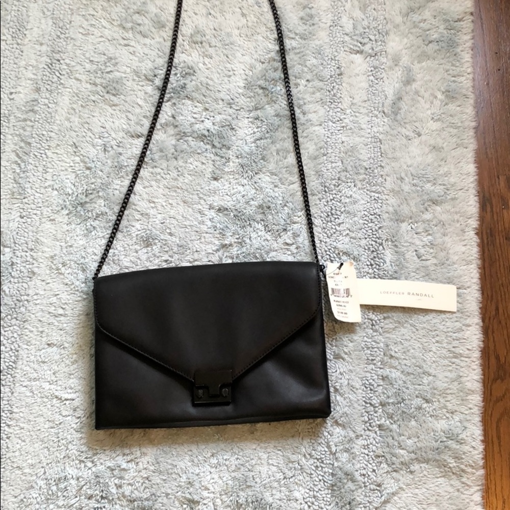 Loeffler Randall black leather cross body